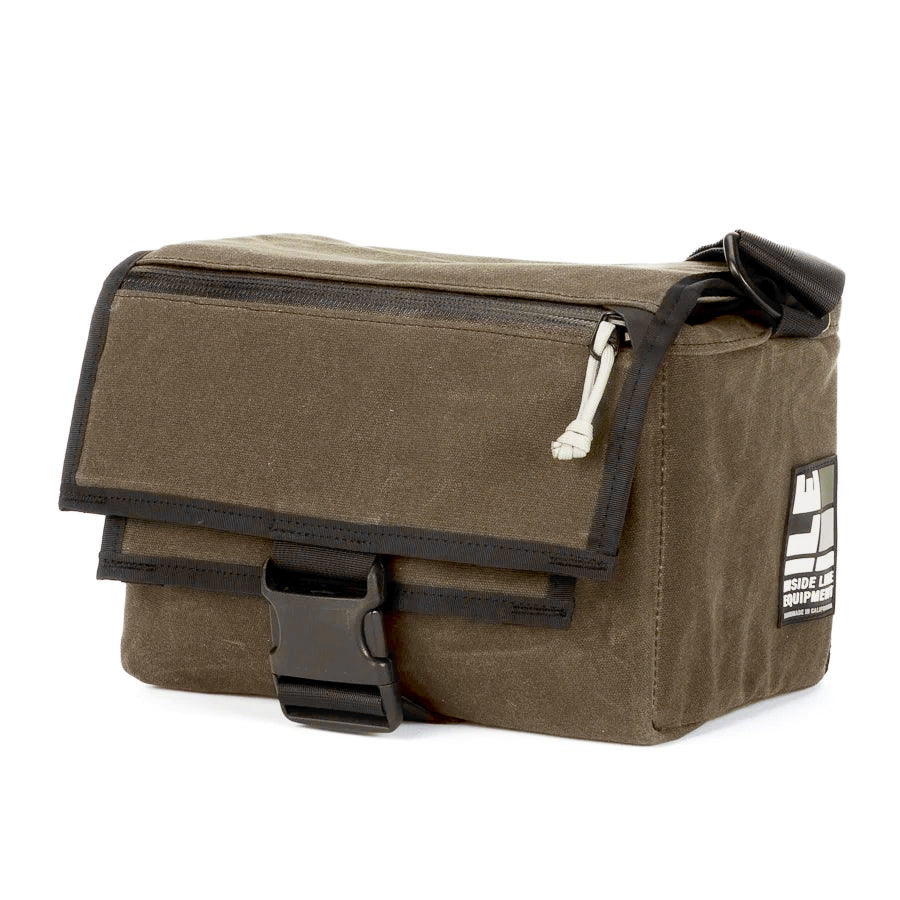 Tan Waxed Canvas - handmade camera bag - weatherproof - mirrorless - DSLR - street photography - adjustable velcro dividers - XPAC - made in USA