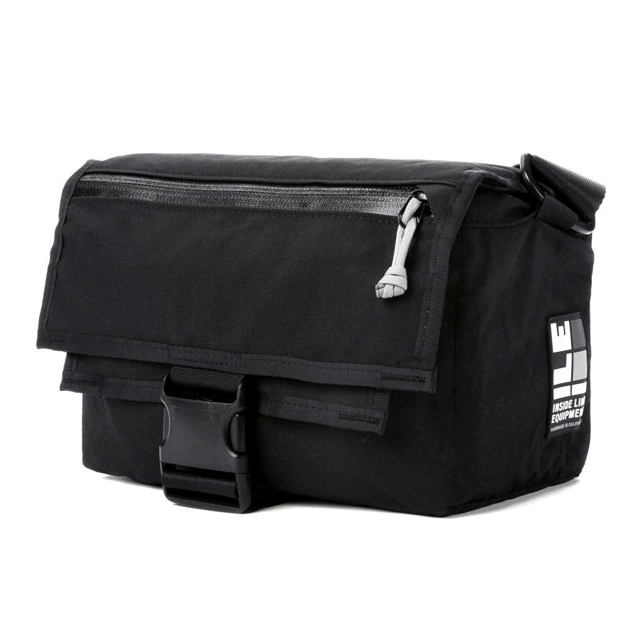 Black Cordura - handmade camera bag - weatherproof - adjustable velcro dividers - mirrorless camera - SLR lens - travel camera padded bag - XPAC - made in USA