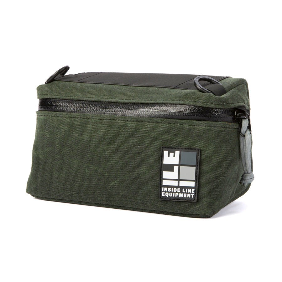 Pilot Bar Bag - Weatherproof Bicycle Handlebar Bag - XPac - Waxed Canvas - Cordura - Adjustable Harness System - 2.6L Cycling Bag - Handmade in USA