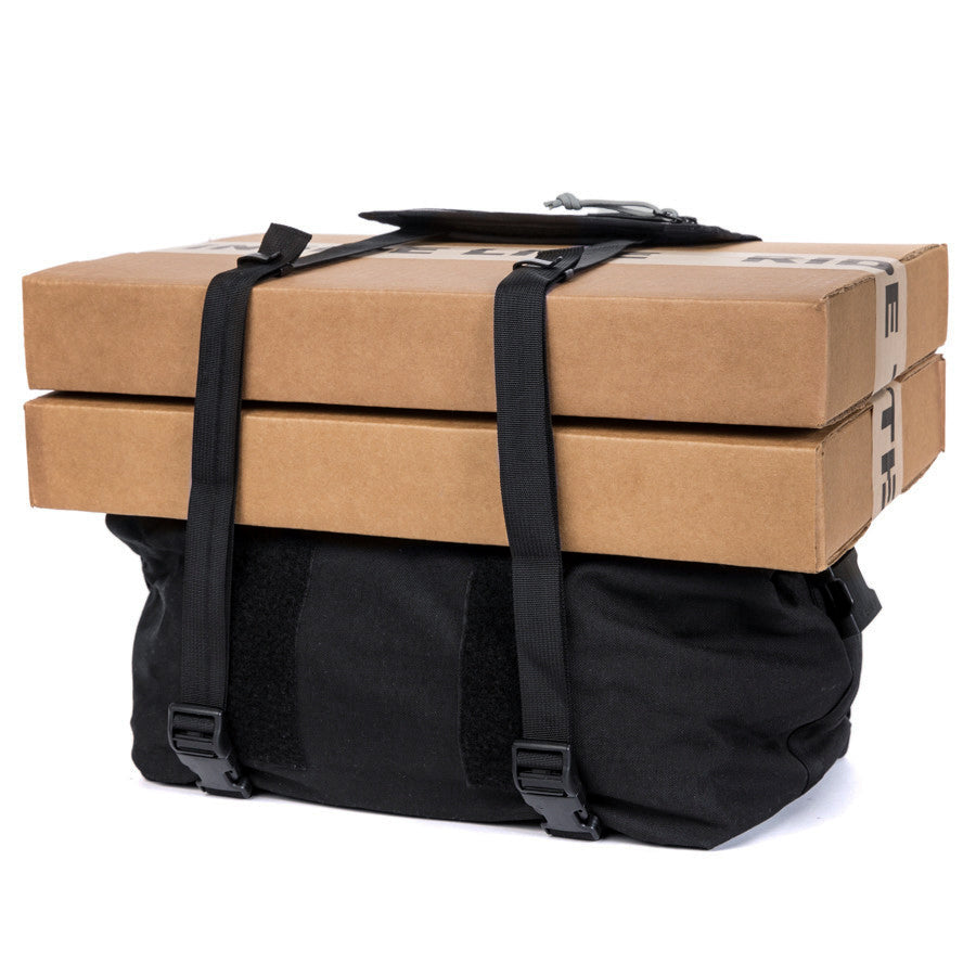Porteur Rackbag - Waterproof Bike Bag - X-Pac Sailcloth & Cordura - Front Rack Bicycle Bag - 42L Capacity - Handmade in USA