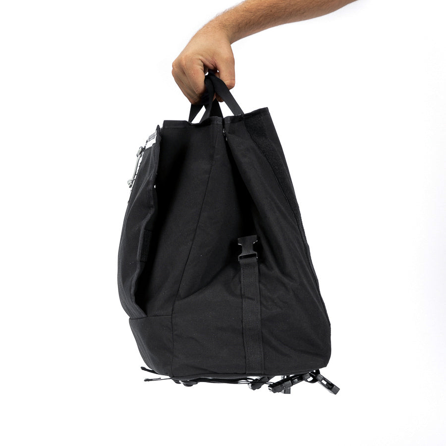 Porteur Rackbag - Waterproof Bike Bag - XPac, Waxed Canvas & Cordura - Front Rack Bicycle Bag - 16L expands to 30L Capacity - Handmade in USA