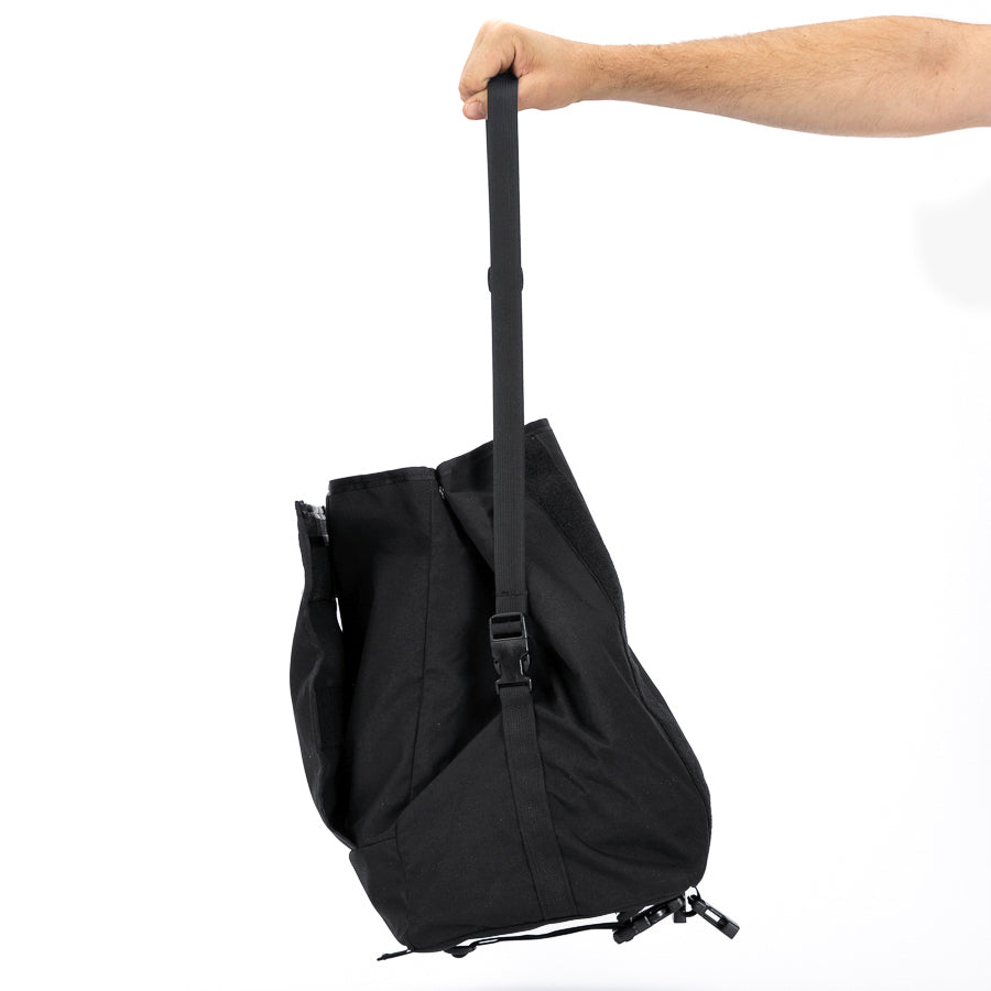 Porteur Rackbag - Waterproof Bike Bag - XPac, Waxed Canvas & Cordura - Front Rack Bicycle Bag - 16L expands to 30L Capacity - Handmade in USA