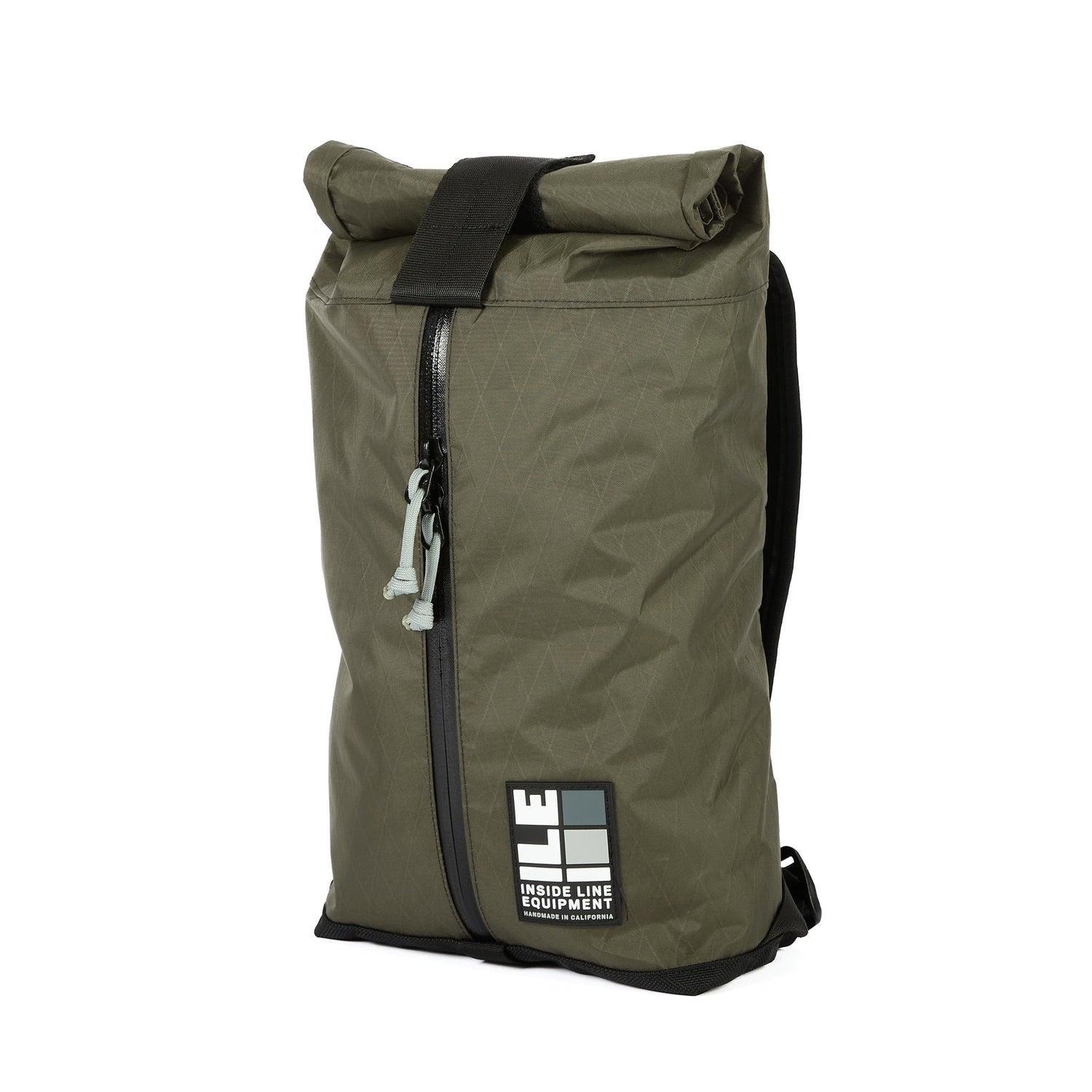 8L small backpack - Lightweight Backpack - hiking day pack - XPAC - Water-resistant Roll-Top - hydration sleeve - waterproof YKK zipper - Made in California