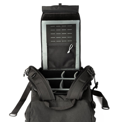  handmade camera backpack - YKK zippers - adjustable velcro dividers - TPU liner - XPAC - made in USA